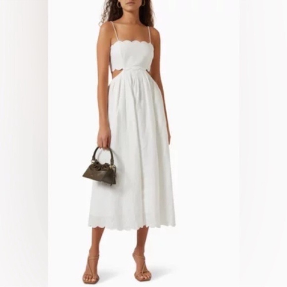 NWOT Zimmermann Jude Scallop Midi Dress - Picture 2 of 6